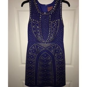 Royal blue studded mini dress